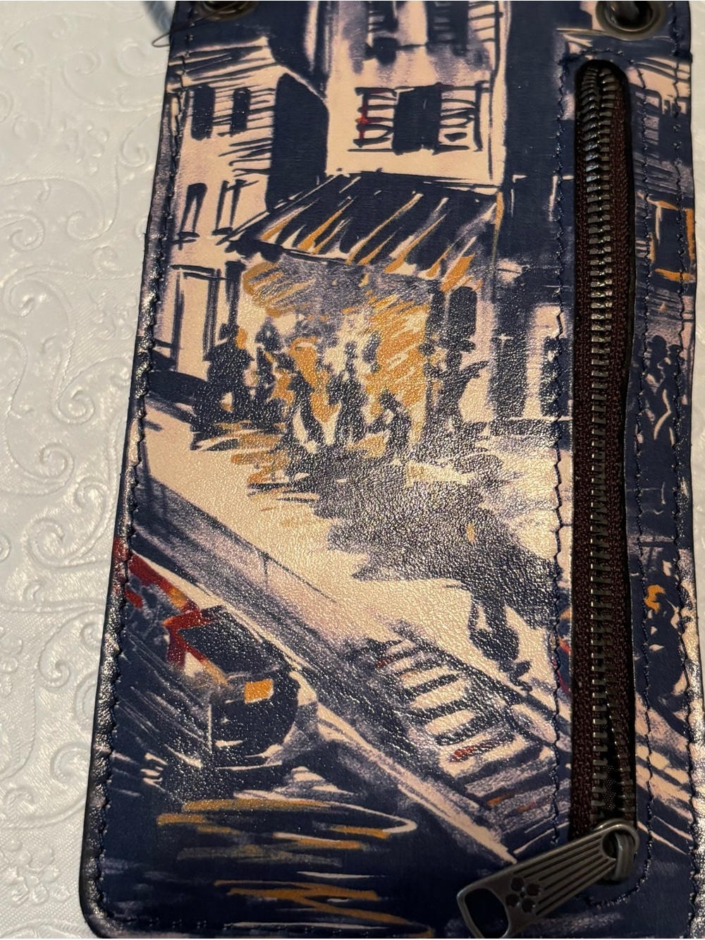 NWT Patricia Nash Navy Leather RFID Farleigh Phone Crossbody - Picture 4 of 7